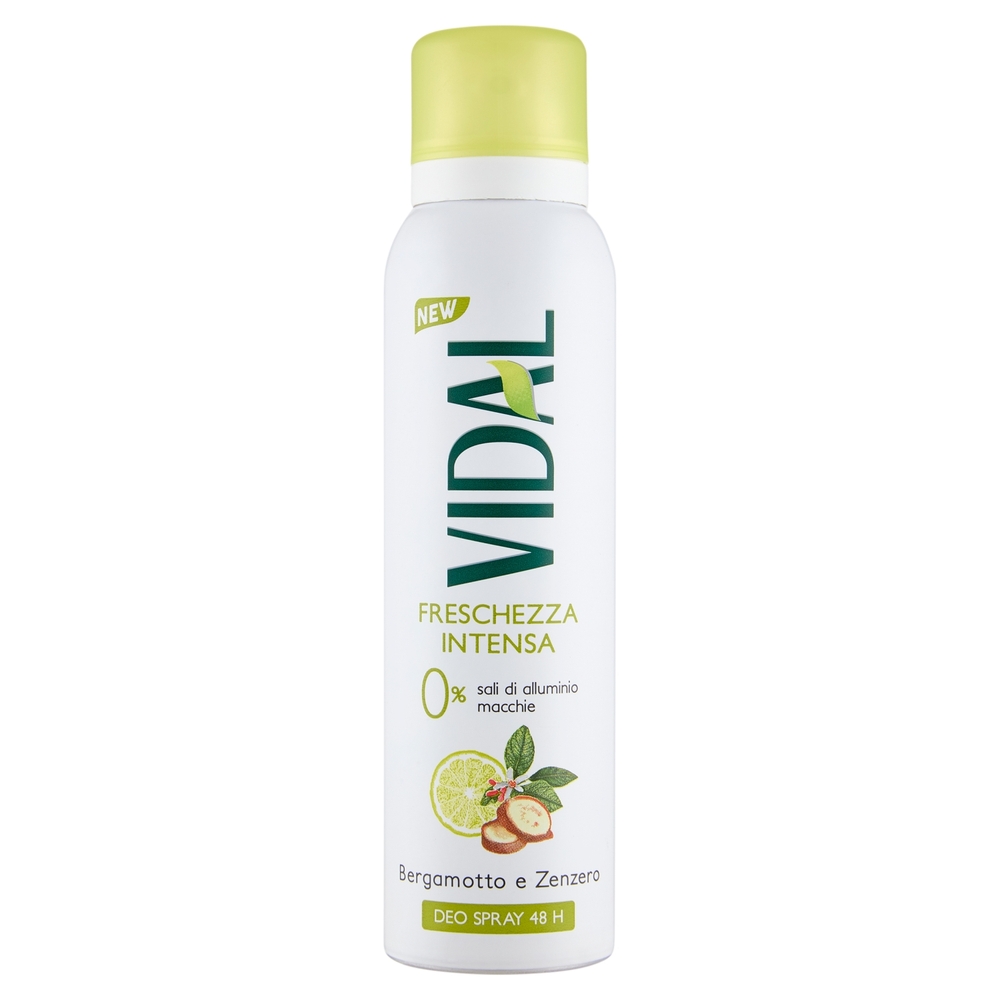 Vidal Freschezza Intensa Bergamotto e Zenzero Deo Spray 48H 150 ml